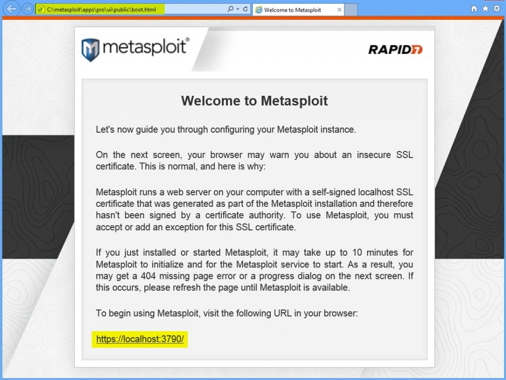 installing-metasploit-framework-community-edition-in-windows-8-20